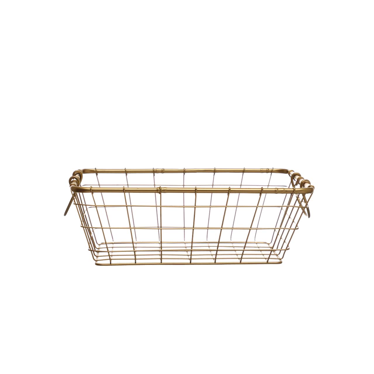 Large Gold Wire Basket by Ashland&#xAE;